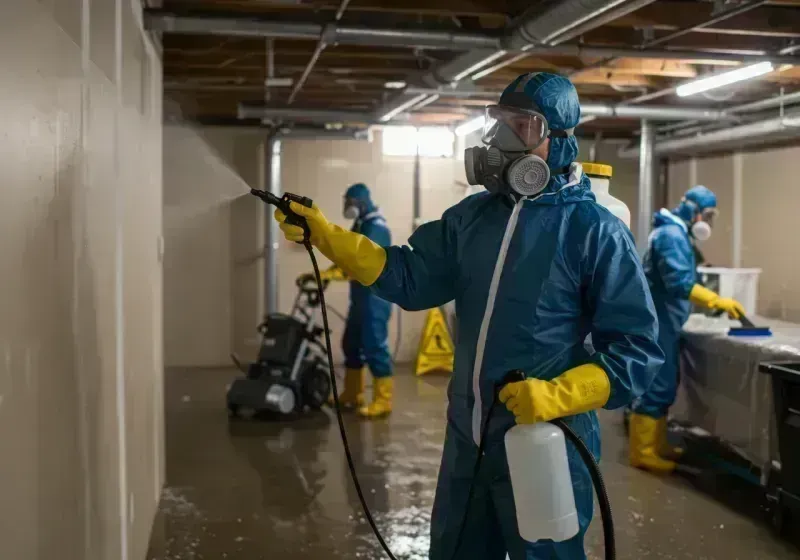 Basement Sanitization and Antimicrobial Treatment process in Madison, WV