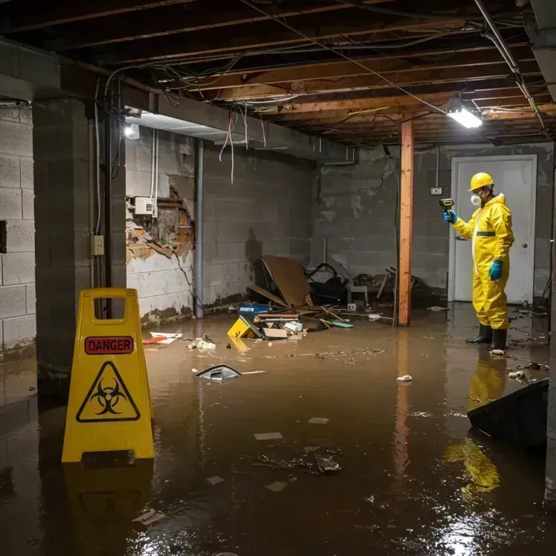 Flooded Basement Electrical Hazard in Madison, WV Property